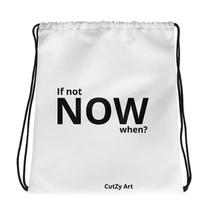 If not Now, when? Vogue Runway 2019-20 CutZy Art Drawstring bag,